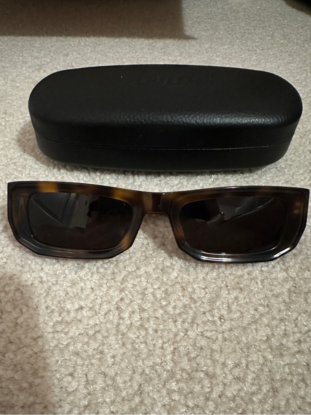 Flatlist Eyewear: Tortoiseshell Rectangular Women's Sunglasses - Brown Lenses